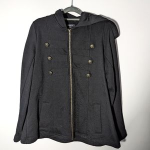 Torrid French Terry Military Hooded Jacket